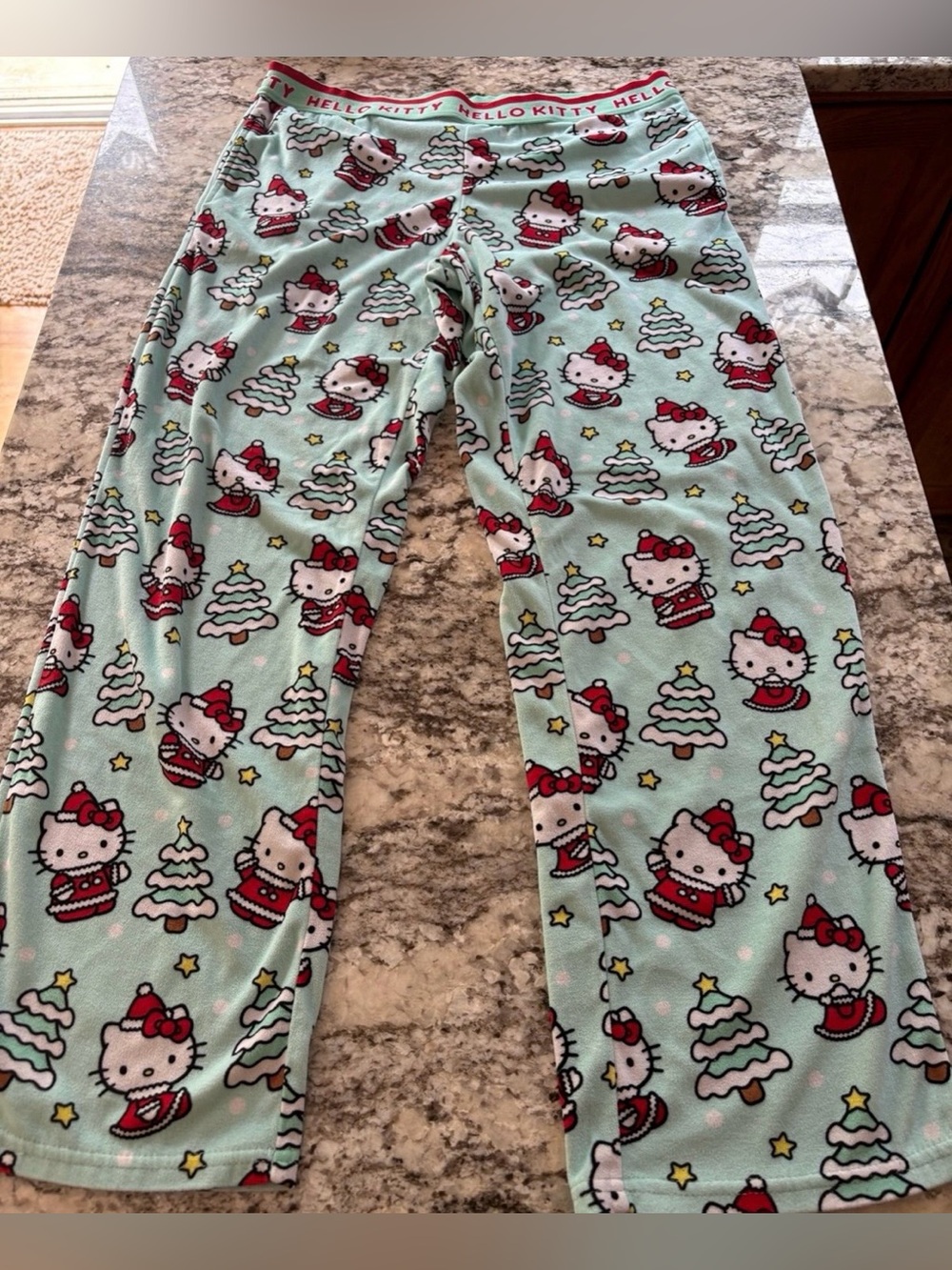 Hello Kitty Mint Fleece Pajama Pants - Picture 3 of 4